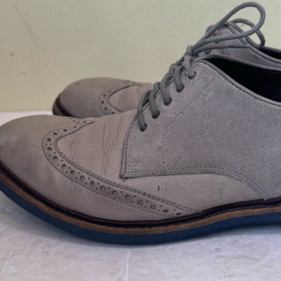 COLE HAAN Grand Leather Wingtip Oxford Loafers Shoes Men 8.5 M Gray Blue Loafer - Picture 11 of 16